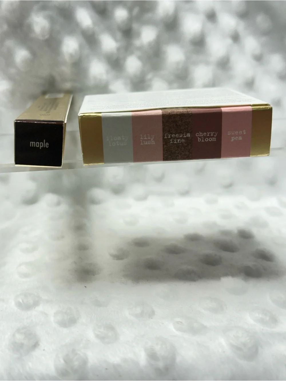Stila Pink Floral Pocket Play Pretty Petal Palette with Plumping Lip Glaze Maple